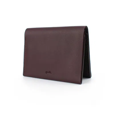 Godi. Women's Black / Red Handmade Bifold Leather Wallet - Oxblood In Multi