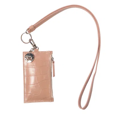 Sjw Bags London Women's Nicky Leather Neck Wallet In Powder Pink