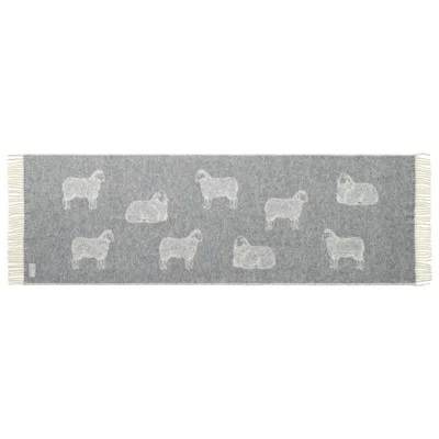 J.j.textile Grey Sheep Small Wool Throw In Gray