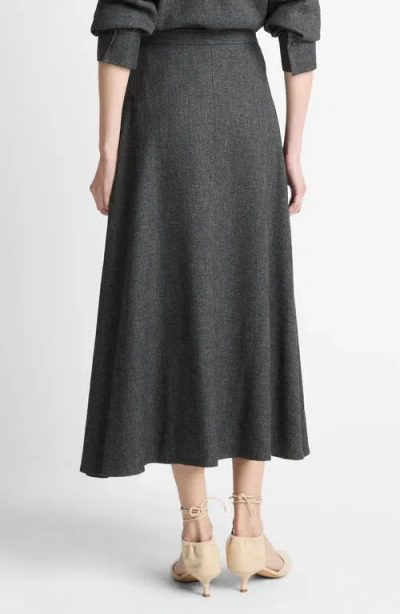 Vince Jasp Midi A-line Skirt In Gray