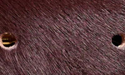 Dehanche Déhanche Hollyhock Genuine Calf Hair Belt In Burgundy