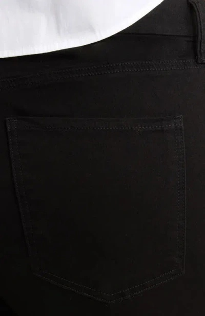 Kut From The Kloth Meg Fab Ab Raw Hem High Waist Ankle Wide Leg Jeans In Black