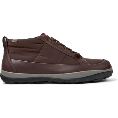 Camper Peu Pista Lace-up Rubber-sole Sneakers In Brown