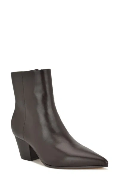 Nine West Savie Block Heel Bootie In Brown