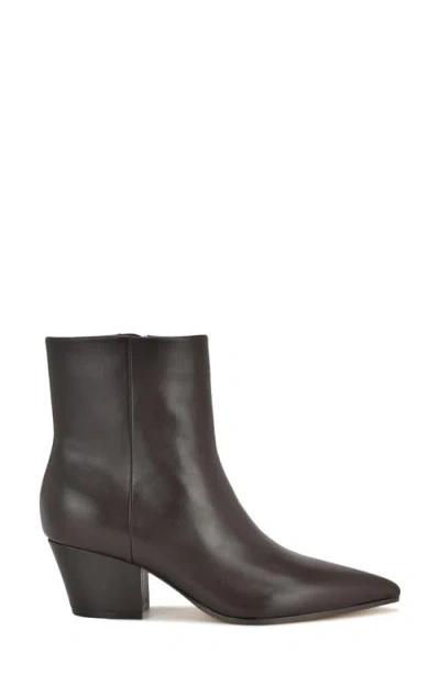 Nine West Savie Block Heel Bootie In Brown