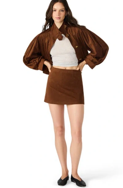 Steve Madden Cindi Faux Suede Skort In Brown