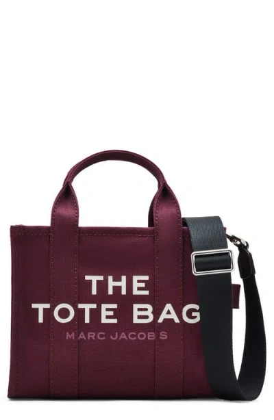 Marc Jacobs Borsa A Mano The Canvas Small Tote Bag Dark Plum In Burgundy