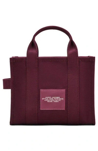 Marc Jacobs Borsa A Mano The Canvas Small Tote Bag Dark Plum In Burgundy