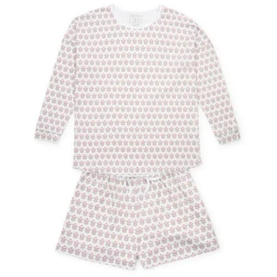 Lila And Hayes Longsleeve Top Short Set In Multi