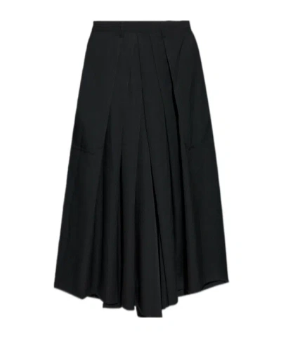 Yohji Yamamoto Wool Hakama Wide-leg Trousers In Black