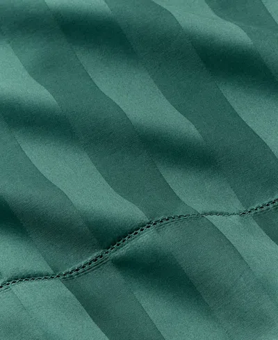 Charter Club 1.5" Stripe 550 Thread Count 100% Cotton 3-pc. Sheet Set, Twin, Exclusively At Macy's In Green