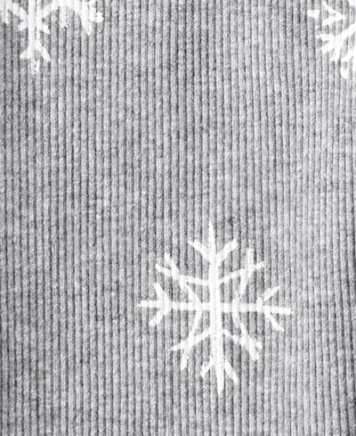 Carter's Toddler Girls Snowflake Print Long-sleeve T-shirt And Pants, 2-piece Set In Gray
