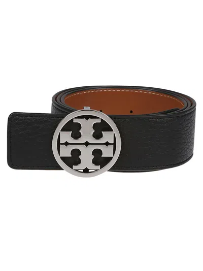 Tory Burch Miller Reversible Belt In Black