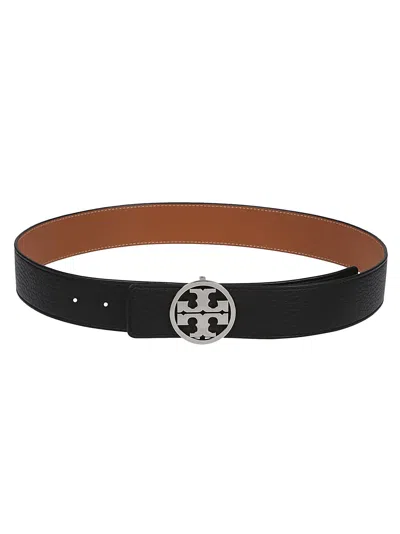 Tory Burch Miller Reversible Belt In Black