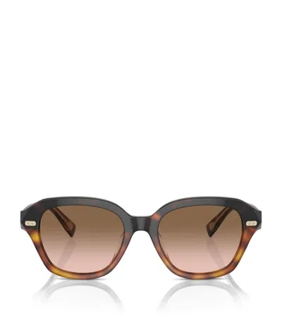 Brunello Cucinelli Bc4004s Round-frame Sunglasses In Brown