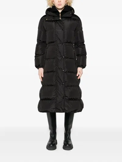 Moncler Hooded Quilted Jacket In Black