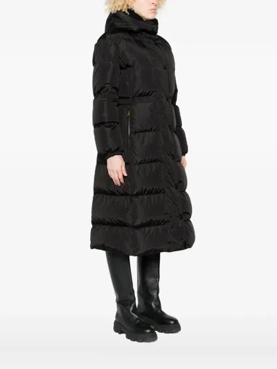 Moncler Hooded Quilted Jacket In Black