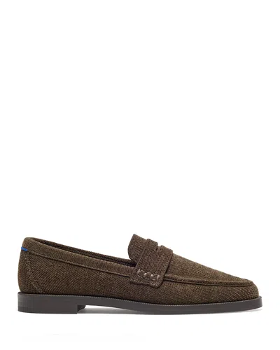 Rothys The Revelvet Penny Loafer In Black In Brown