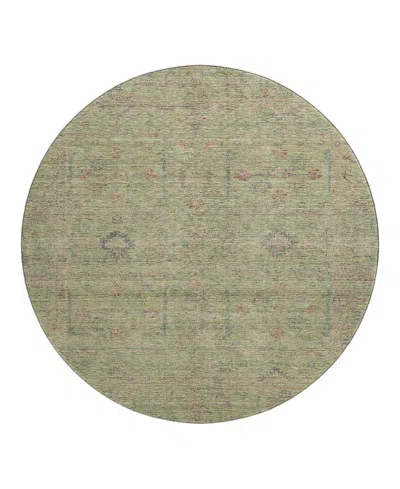 Dalyn Rug Company Dalyn Ravenna Washable Rn5 Round Area Rug, 8' X 8' In Green