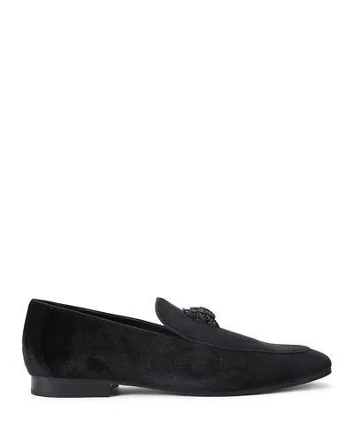 Kurt Geiger Velvet Hugh 2 Loafers In Black