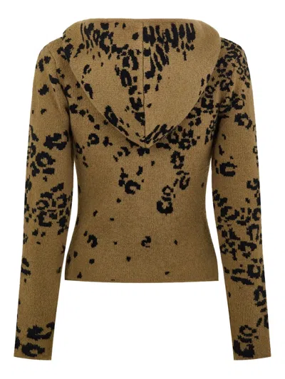 Protémoa Cheetah-print Zip-up Hoodie In Brown