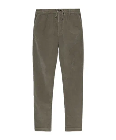 Woolrich Milton Pleated Drawstring Trousers In Gray