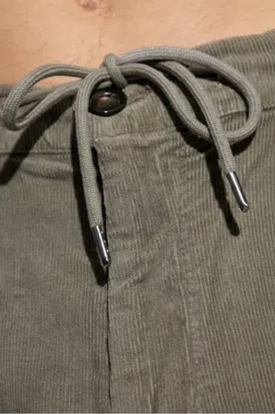 Woolrich Milton Pleated Drawstring Trousers In Gray