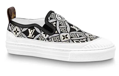 Pre-owned Louis Vuitton (wmns)  Playtime Slip-on Shoes 'black White Monogram' In Multi
