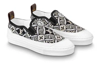 Pre-owned Louis Vuitton (wmns)  Playtime Slip-on Shoes 'black White Monogram' In Multi