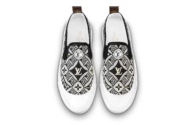 Pre-owned Louis Vuitton (wmns)  Playtime Slip-on Shoes 'black White Monogram' In Multi