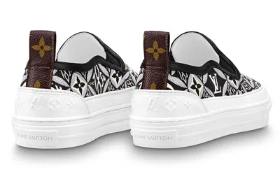 Pre-owned Louis Vuitton (wmns)  Playtime Slip-on Shoes 'black White Monogram' In Multi