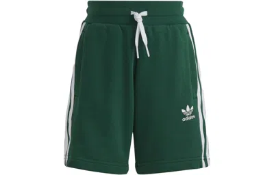 Adidas Originals (ps) Adidas Adicolor Shorts And Tee Set 'white Dark Green' In Multi