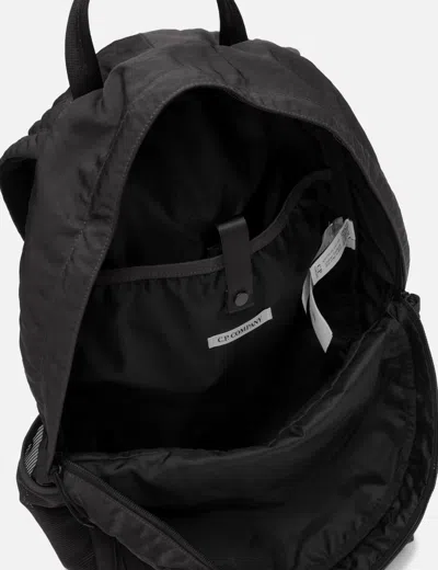 C.p. Company Navy Nylon B Lens Backpack In Black