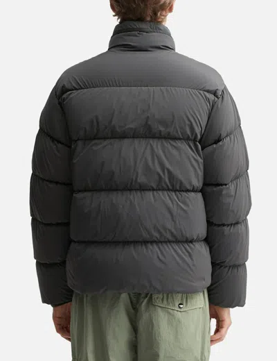 C.p. Company Nycra-r Hooded Down Jacket In Gray