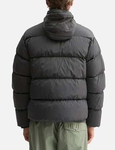 C.p. Company Nycra-r Hooded Down Jacket In Gray