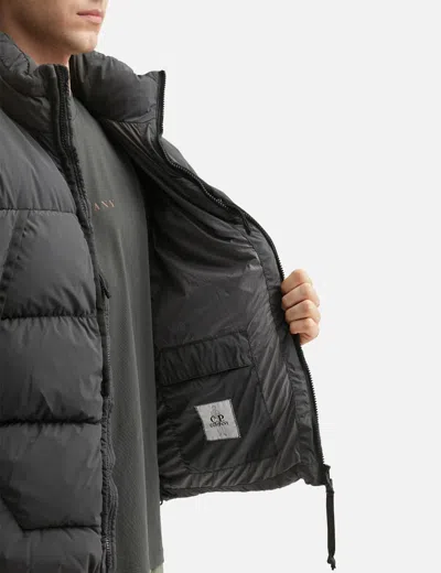 C.p. Company Nycra-r Hooded Down Jacket In Gray
