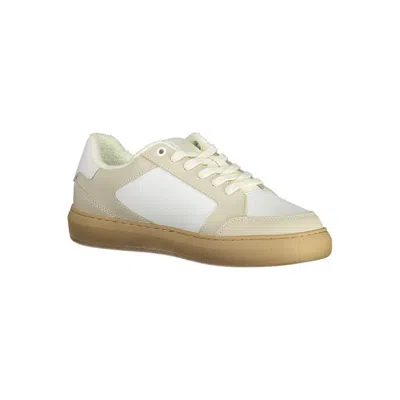 Calvin Klein White Polyester Sneaker In Neutral