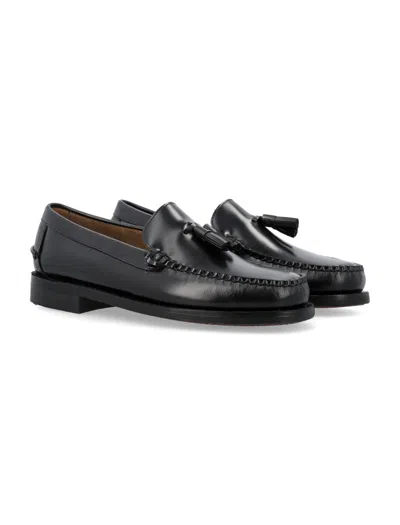 Sebago Classic Will Loafers In Black Leather In Multi