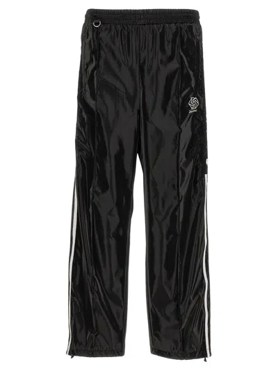 Doublet Laminate Track Pants In Black