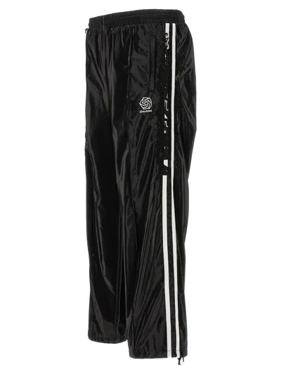 Doublet Laminate Track Pants In Black