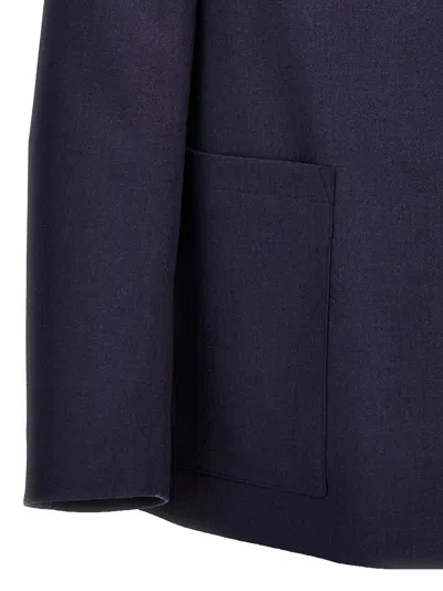 Fendi Half Belt Jacket In Blue