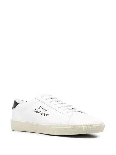 Saint Laurent Leather Men Shoes Sneaker Rubber Sole In Animal Print