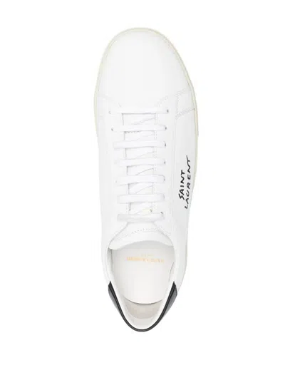 Saint Laurent Leather Men Shoes Sneaker Rubber Sole In Animal Print