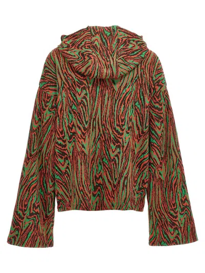 Vitelli Jacquard Flow Hooded Sweater In Multi