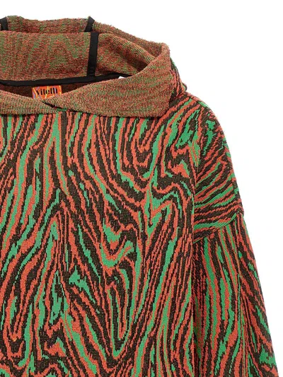 Vitelli Jacquard Flow Hooded Sweater In Multi