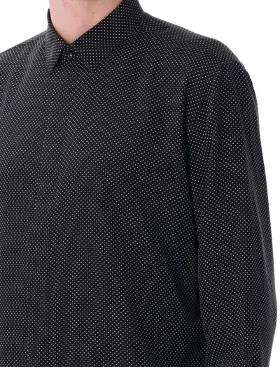 Saint Laurent Silk Shirt In Black