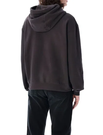 Saint Laurent Organic Cotton Sweatshirt With Frontal Logo Embroidery In Black