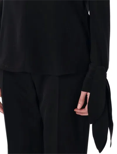 Givenchy Blouse With Bows In Crepe And 4g Embroidery In Multi