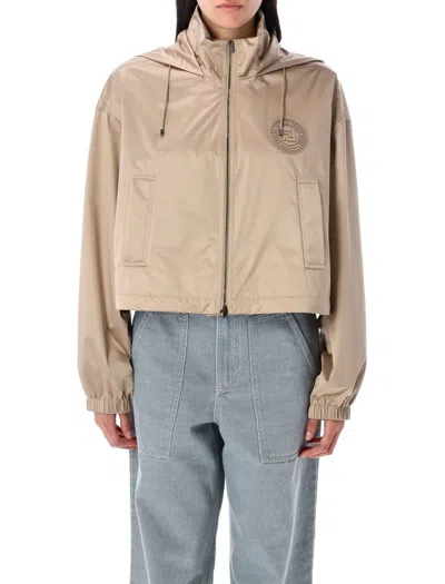 Fendi Cappuccino Polyester Windbreaker In Multi