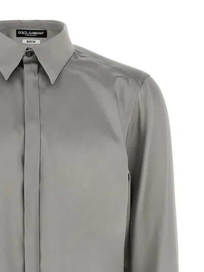 Dolce & Gabbana Grey Long Sleeve Shirt In Gray